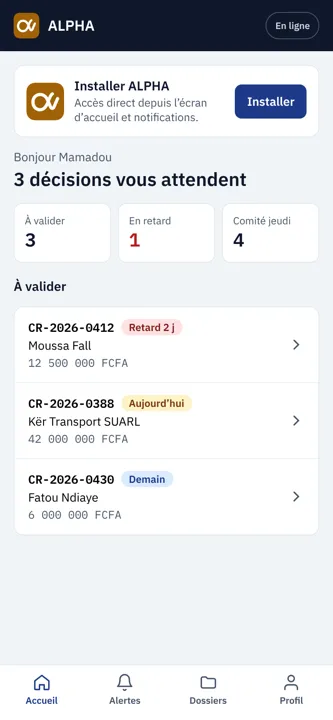 Mobile app for bankers: validate on the go